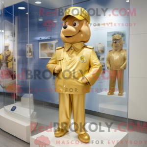 Guld politibetjent maskot...