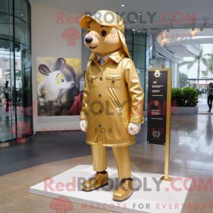 Guld politibetjent maskot...