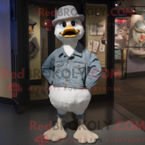 Sølv Gosling maskot kostume...