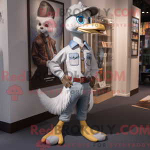 Sølv Gosling maskot kostume...