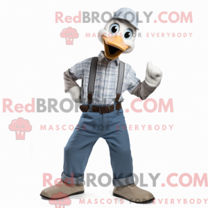 Sølv Gosling maskot kostume...