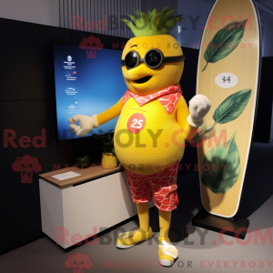 Yellow Strawberry mascot...