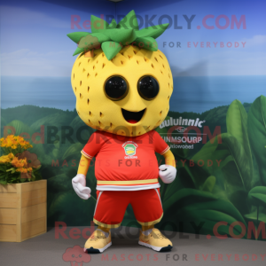 Yellow Strawberry mascot...