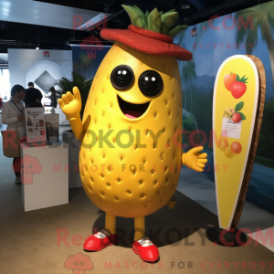 Yellow Strawberry mascot...