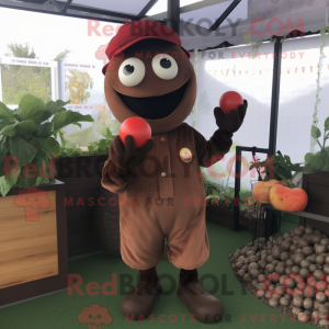 Brun tomat maskot rysunek...