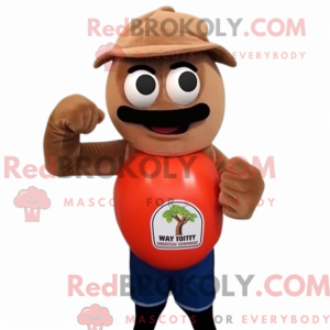 Brun tomat maskot rysunek...