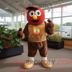 Brun tomat maskot...
