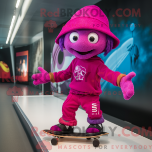 Magenta Skateboard mascot...