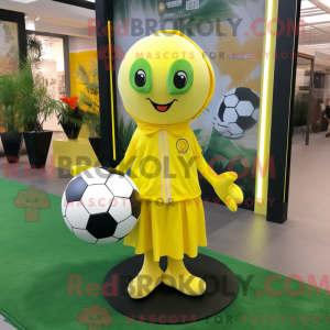 Citrongul fodbold maskot...