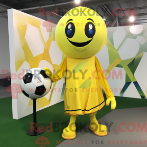 Citrongul fodbold maskot...