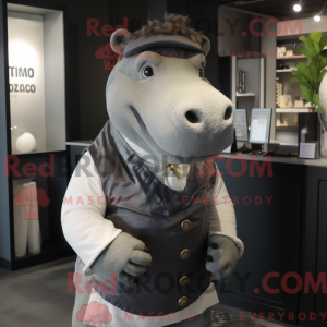 Gray Hippopotamus mascot...