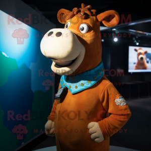 Rust Jersey Cow mascotte...