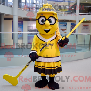 Yellow Ice Hockey Stick...