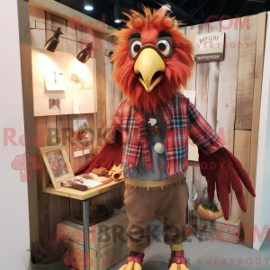 Red Harpy mascot costume...