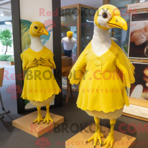 Yellow Guinea Fowl mascot...