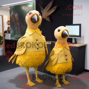 Yellow Guinea Fowl mascot...
