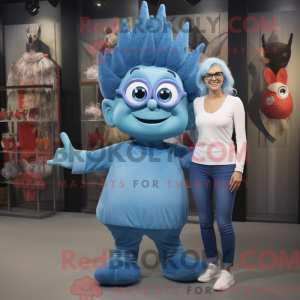 Blue Queen mascottekostuum...