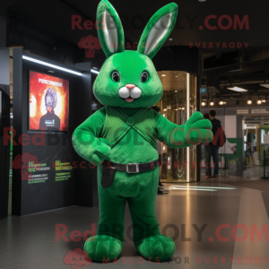 Grøn kanin maskot kostume...