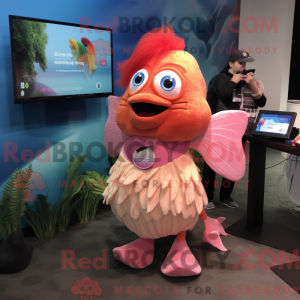 Peach Betta Fish maskot...