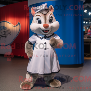 Sølv Chipmunk maskot...