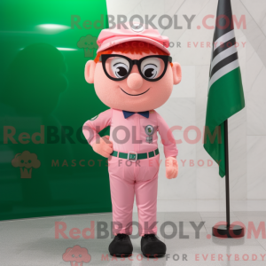 Pink Irish Flag mascot...
