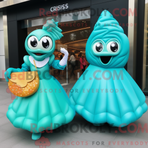 Turkis Croissant maskot...