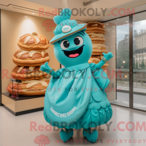 Turkis Croissant maskot...