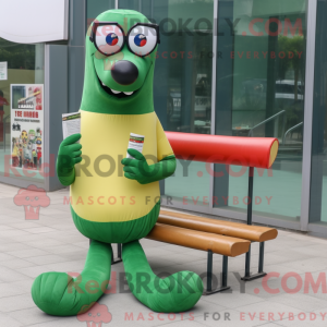 Green Hot Dogs maskot...