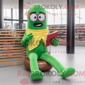 Green Hot Dogs mascot...