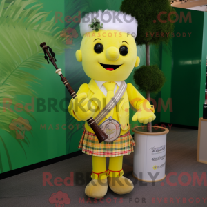 Citrongul sækkepibe maskot...