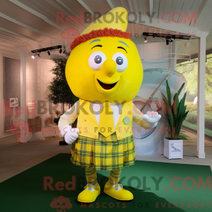 Citrongul sækkepibe maskot...