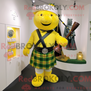 Citrongul sækkepibe maskot...