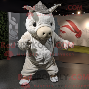 Sølv Rhinoceros maskot...