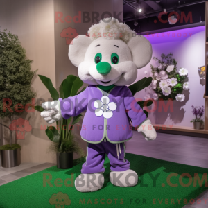 Lavendel firkløver maskot...