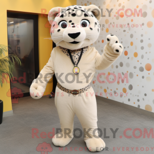 Beige Leopard mascot...