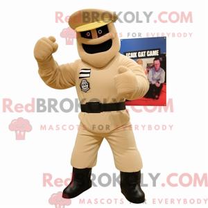 Krémová postava maskota Gi...