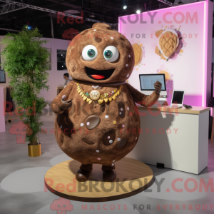 Brown Donut mascot costume...