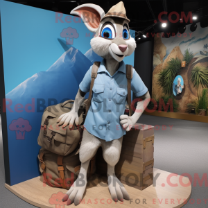 Blue Gazelle mascot costume...