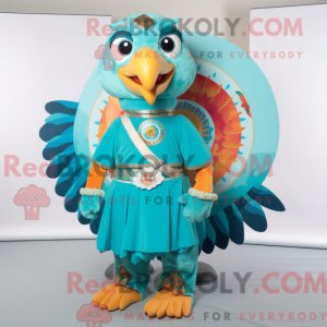 Maskottchenkostüm Turquoise...