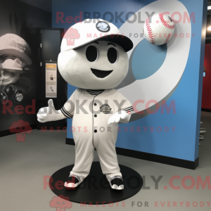 Sølv baseballbold maskot...