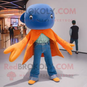Orange Blue Whale mascotte...