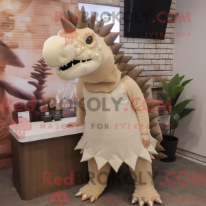 Máscara bege de Stegosaurus...