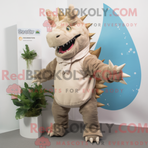 Máscara bege de Stegosaurus...