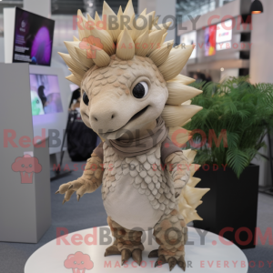 Máscara bege de Stegosaurus...