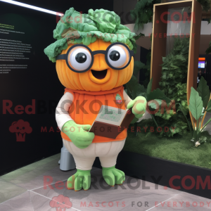 Orangenkohl-Maskottchen-Kos...