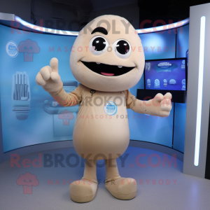 Beige Ice mascotte kostuum...