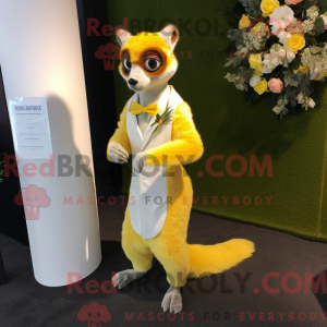 Gelber Lemur Maskottchen...