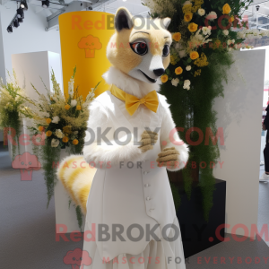 Gele maki mascottekostuum...