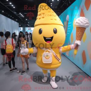 Yellow Ice Cream Cone...