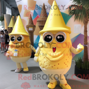 Yellow Ice Cream Cone...